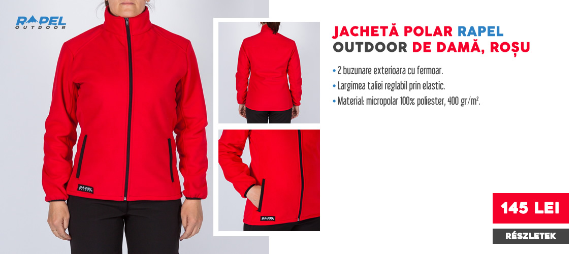 Jachetă polar Rapel Outdoor de damă, roșu