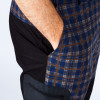 Pantalon barbati in carouri Rapel Outdoor, albastru inchis-maro si negru